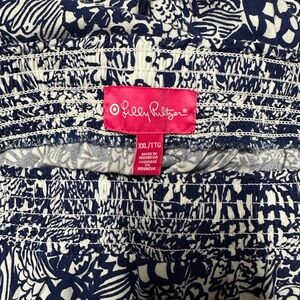 Lilly Pulitzer Navy and White Patterned Jumpsuit